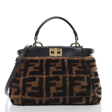 fendi peekaboo small online|fendi peekaboo mini shearling.